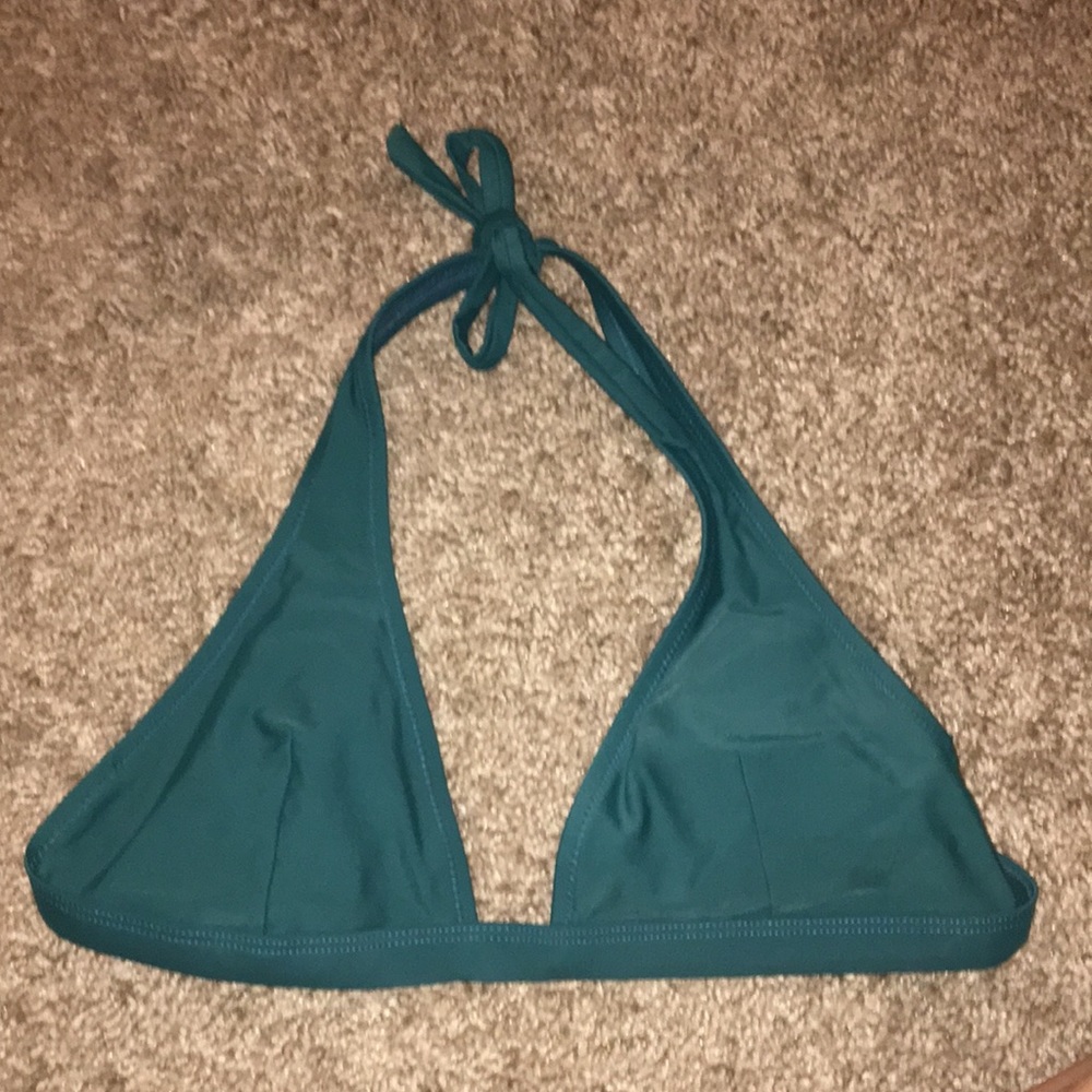 teal/green halter bikini top